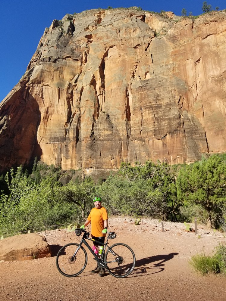 Captain Safety bikes in Zion during the pandemic