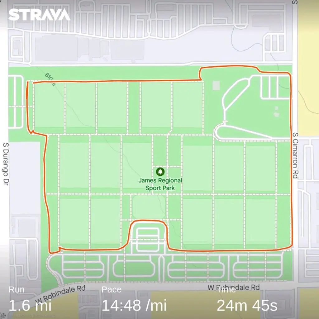 James Regional Sports Park Running Route