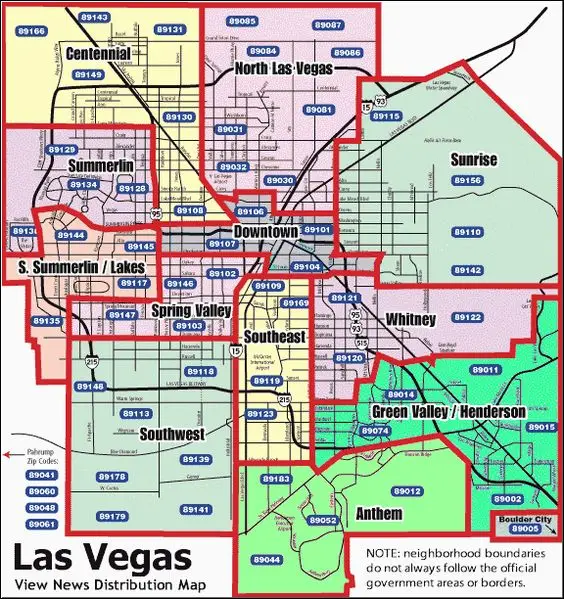 Las Vegas Neighborhood Map