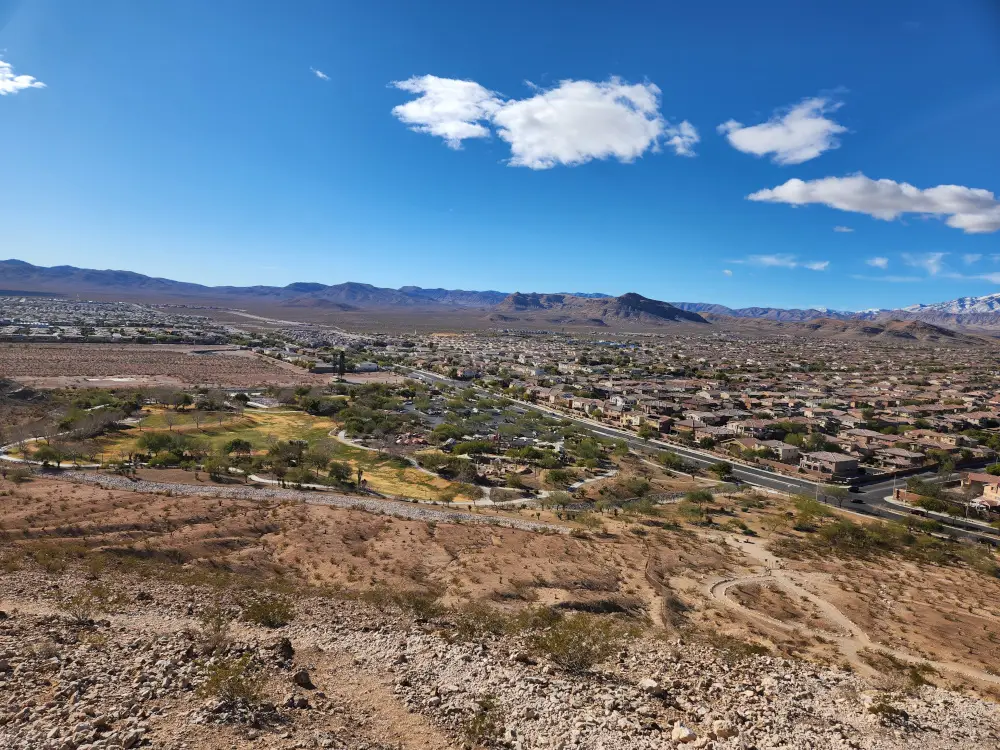 Aerial view of Exploration Peak Park from the peak