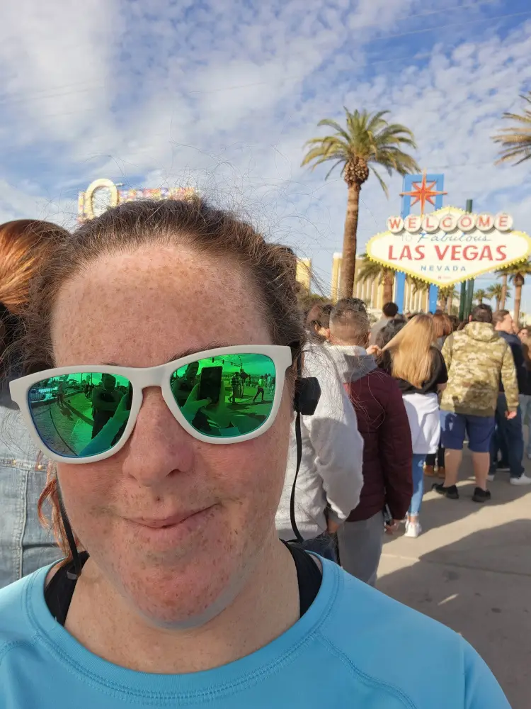 The Welcome to Las Vegas sign is a great stop on a Vegas Strip Running Route