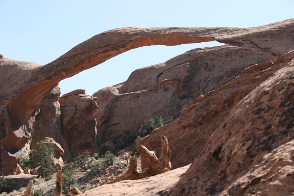 Landscape Arch in Arches National Park, one of the National Parks near Las Vegas