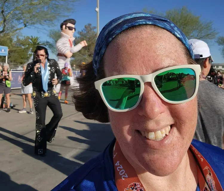 Original Las Vegas Marathon 2024 Review - Elvis in the background