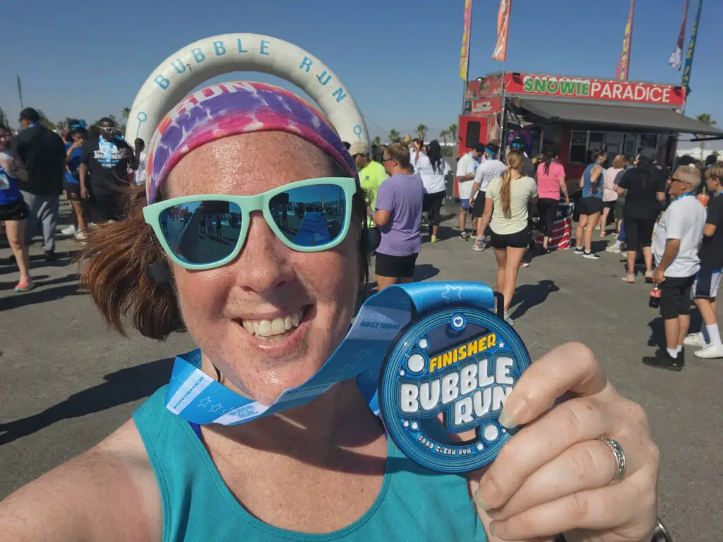 Finish Line at the Bubble Run Las Vegas