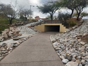 One of the underpasses at Pueblo Park